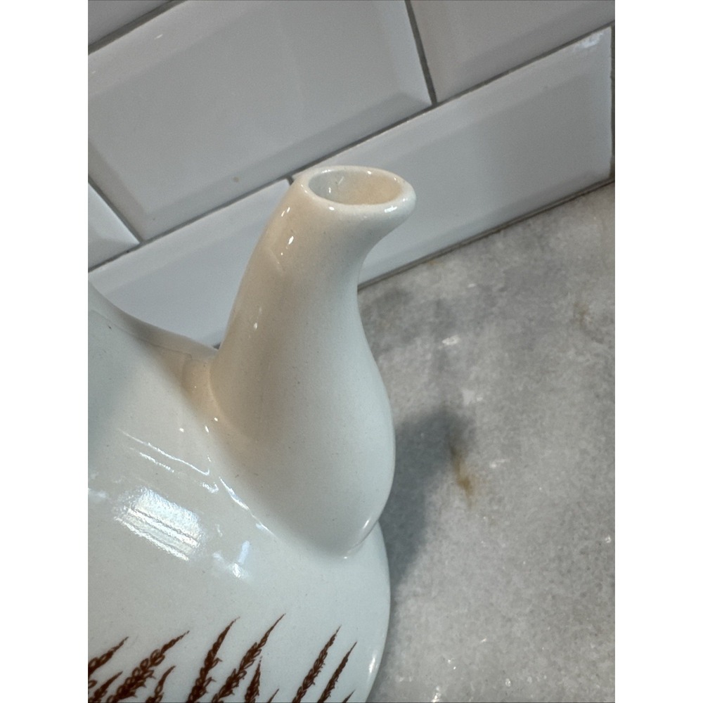 CP Colditz Tea Pot Porcelain German Democratic Republic Brown Wheat Rye MCM O08 - Picture 7 of 14